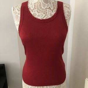 Sleeveless Tie Back Cotton Knit Top by Motivi